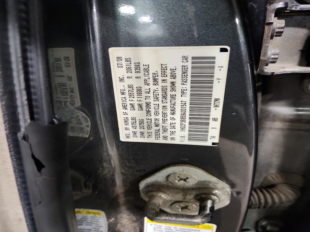 2009 HONDA ACCORD EXL photo 23