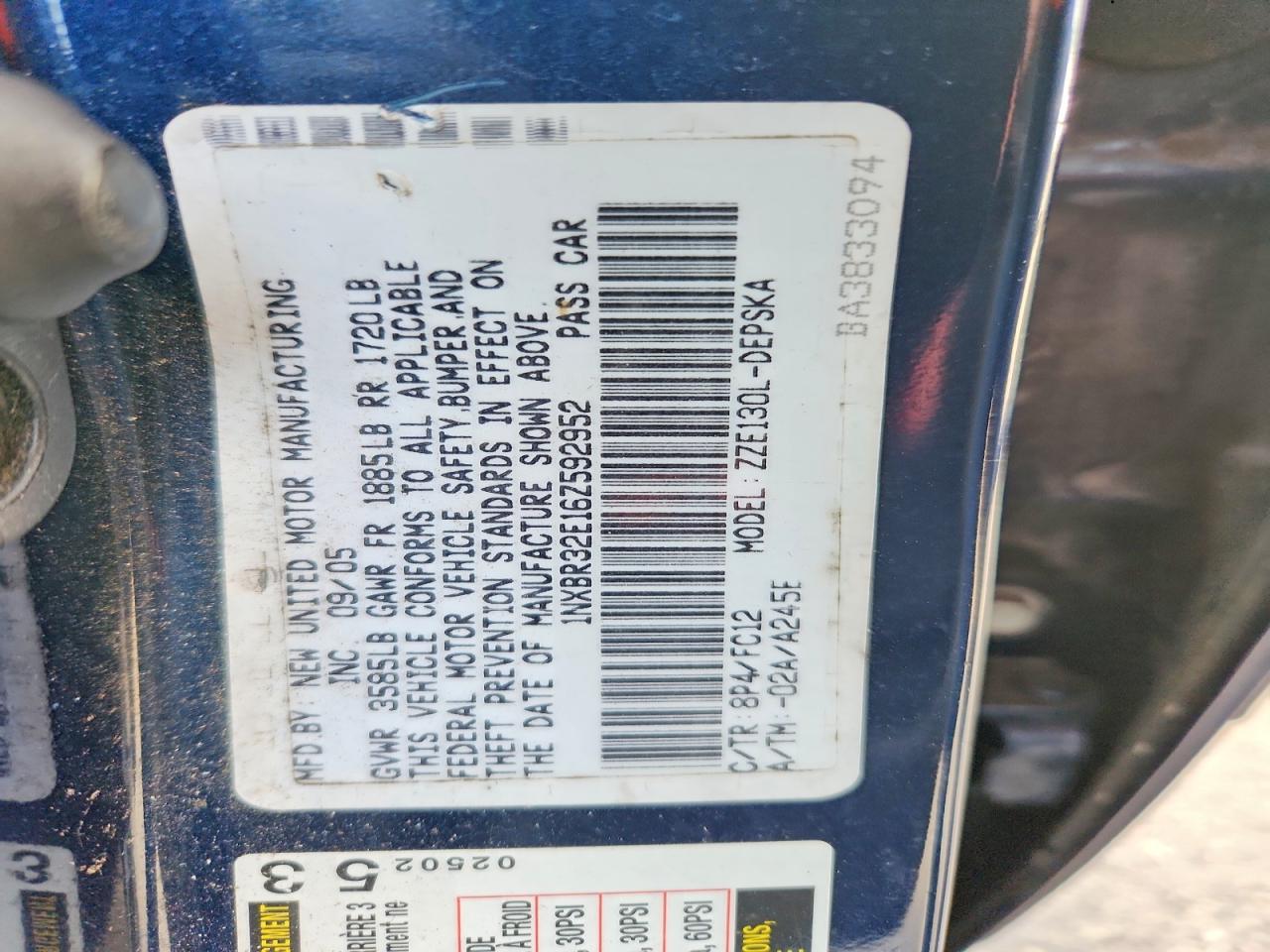 2006 TOYOTA COROLLA S photo 13