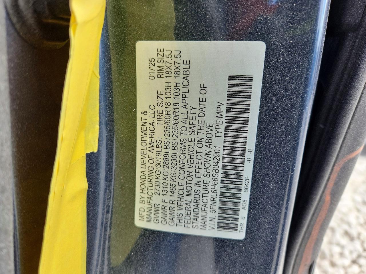 2025 HONDA ODYSSEY EXL photo 27