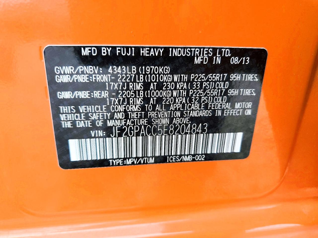 2014 SUBARU XV CROSSTREK 2.0 PREMIUM photo 37
