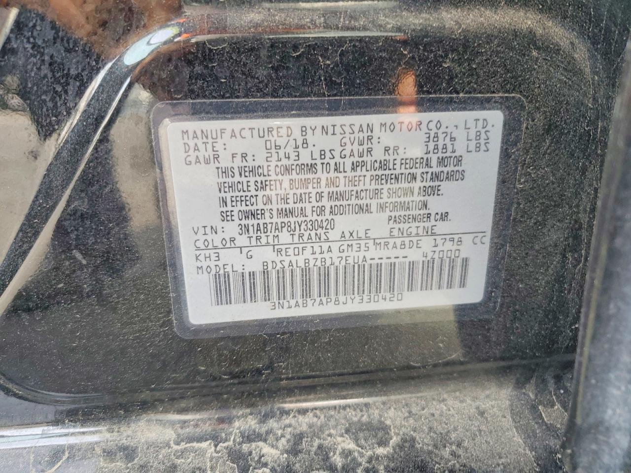2018 NISSAN SENTRA S photo 12