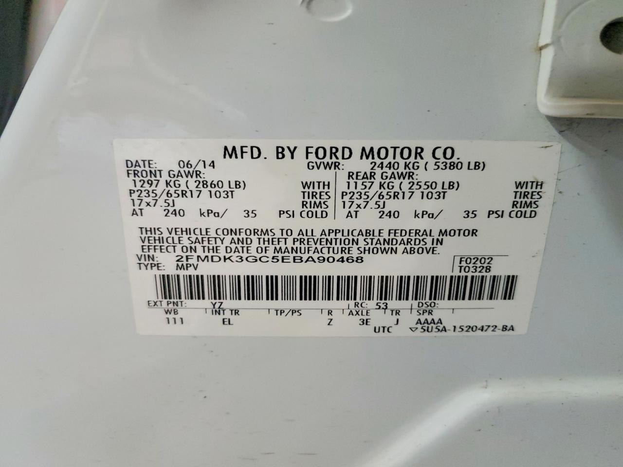 2014 FORD EDGE SE photo 23