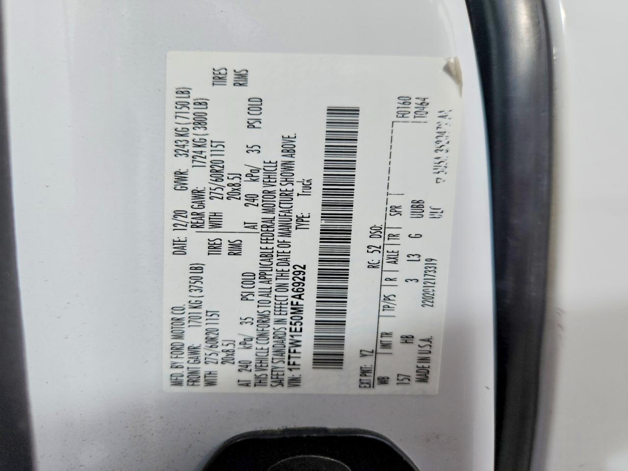 2021 FORD F150 SUPERCREW photo 34
