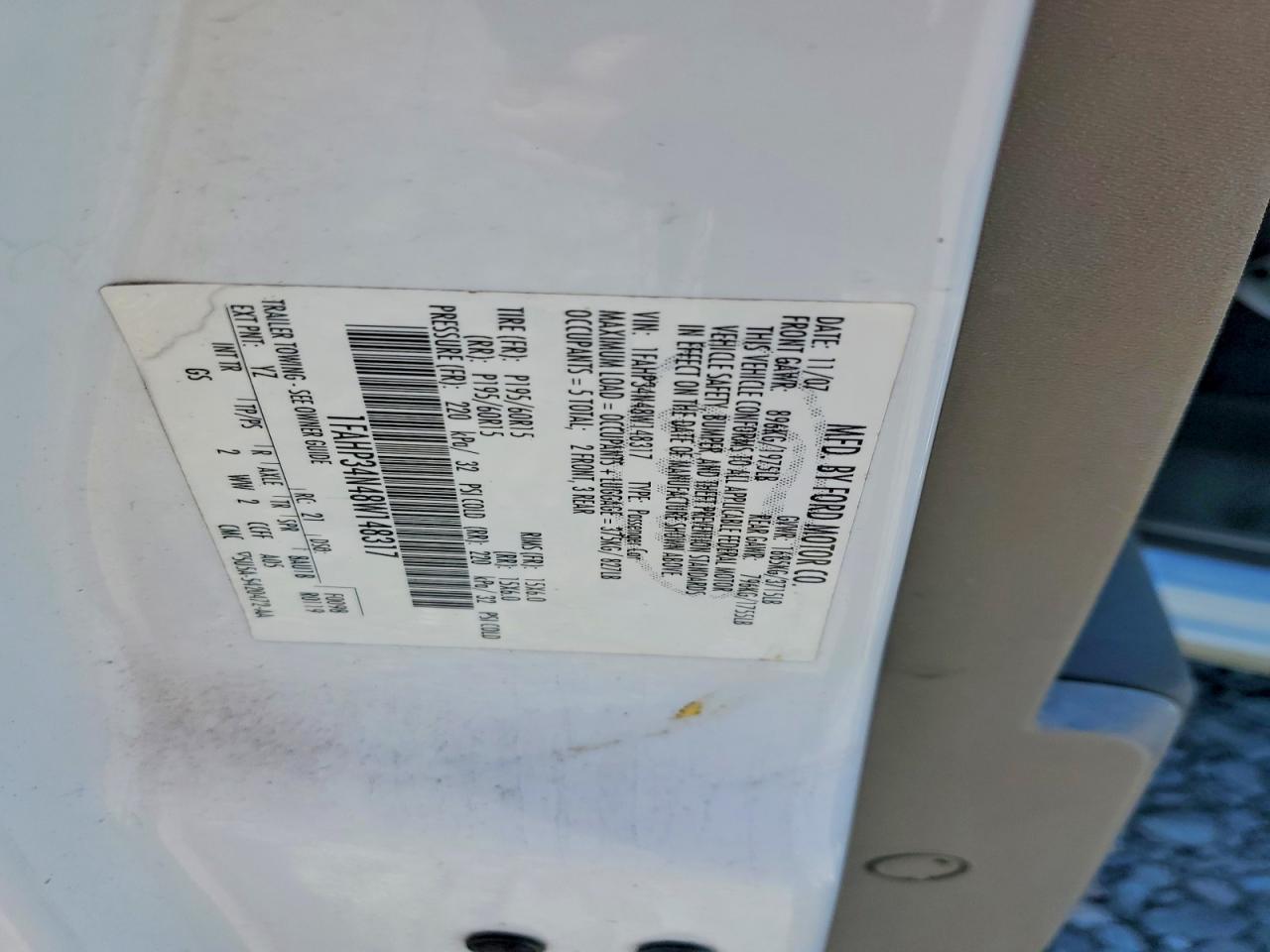 2008 FORD FOCUS S photo 34