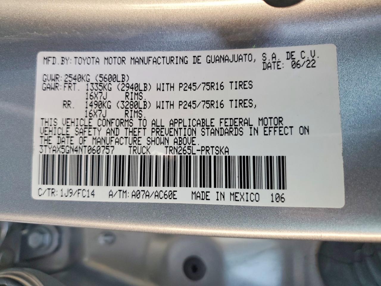 2022 TOYOTA TACOMA DOUBLE CAB photo 12