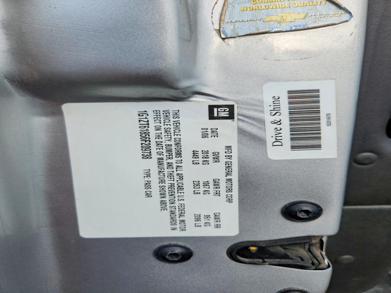 2006 CHEVROLET MALIBU MAXX LT photo 13