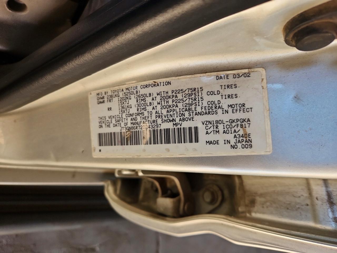 2002 TOYOTA 4RUNNER SR5 photo 37