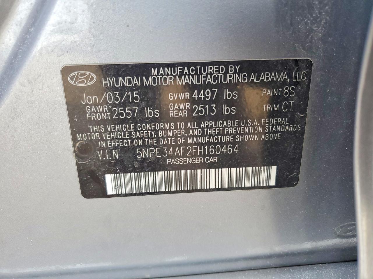 2015 HYUNDAI SONATA LIMITED photo 25