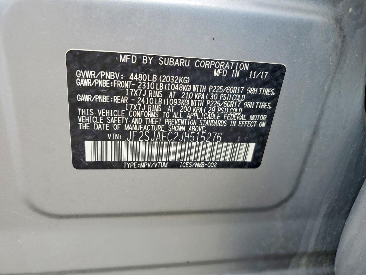 2018 SUBARU FORESTER 2.5I PREMIUM photo 40