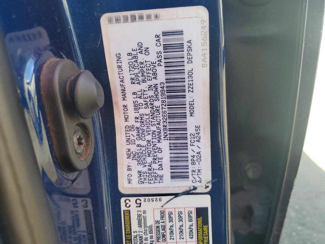 2007 TOYOTA COROLLA S photo 12