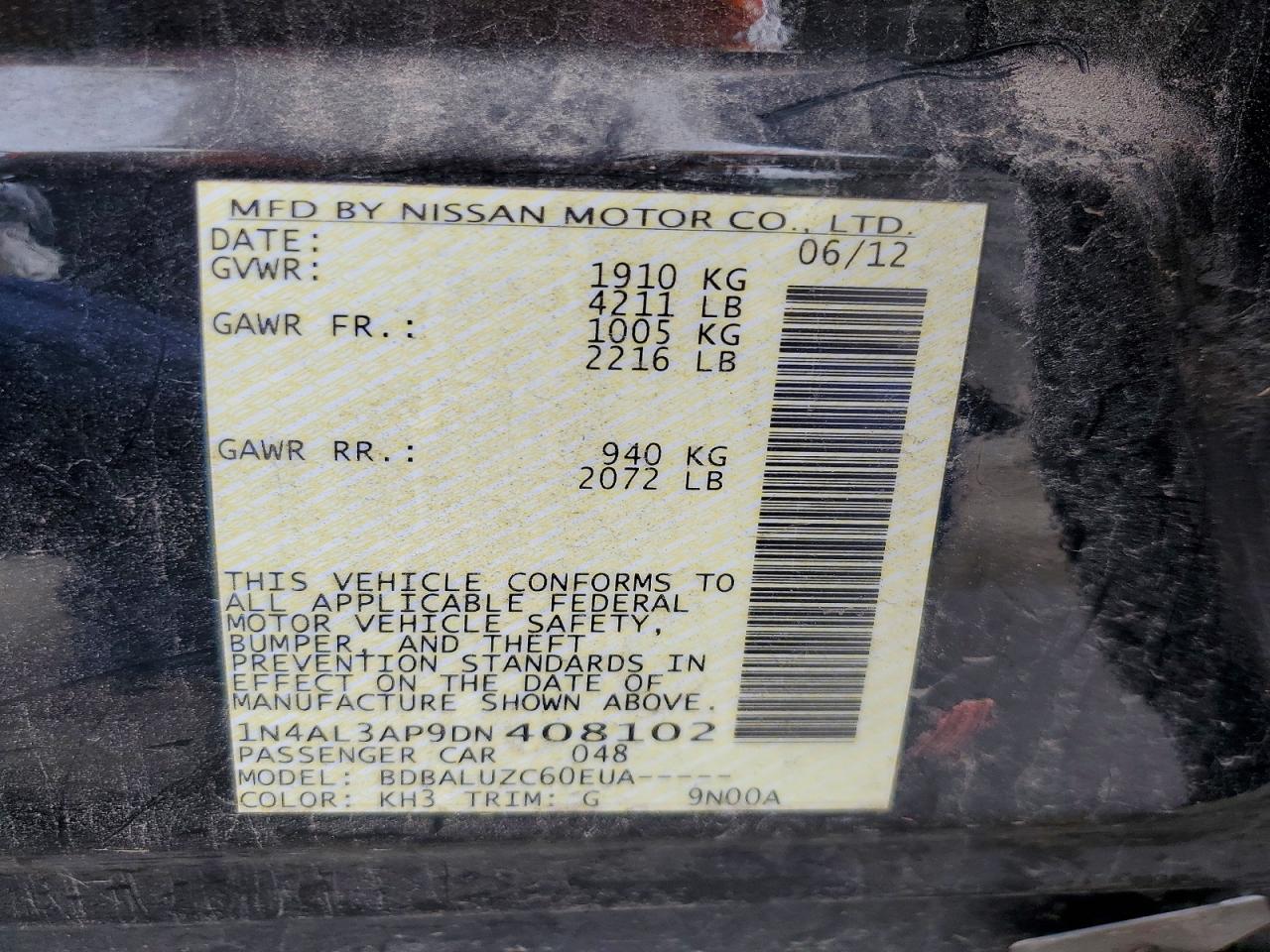 2013 NISSAN ALTIMA 2.5 photo 25
