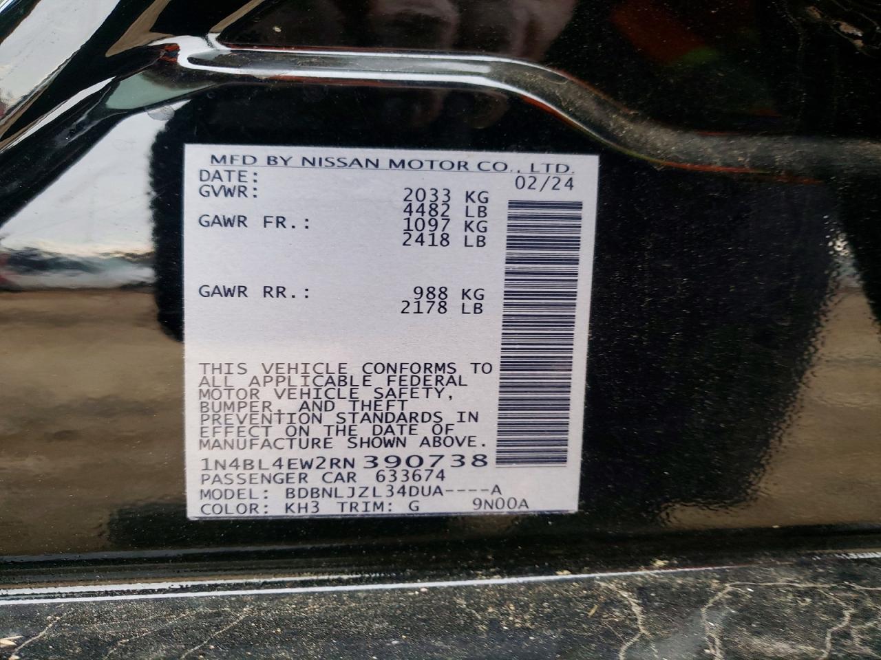 2024 NISSAN ALTIMA 2.5 SL photo 23