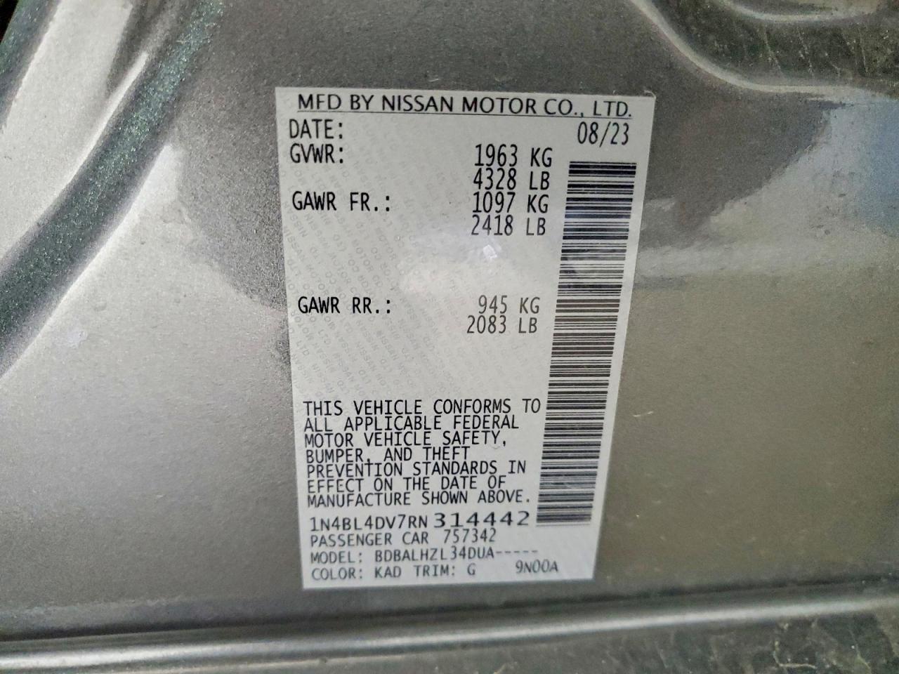 2024 NISSAN ALTIMA 2.5 SV photo 25