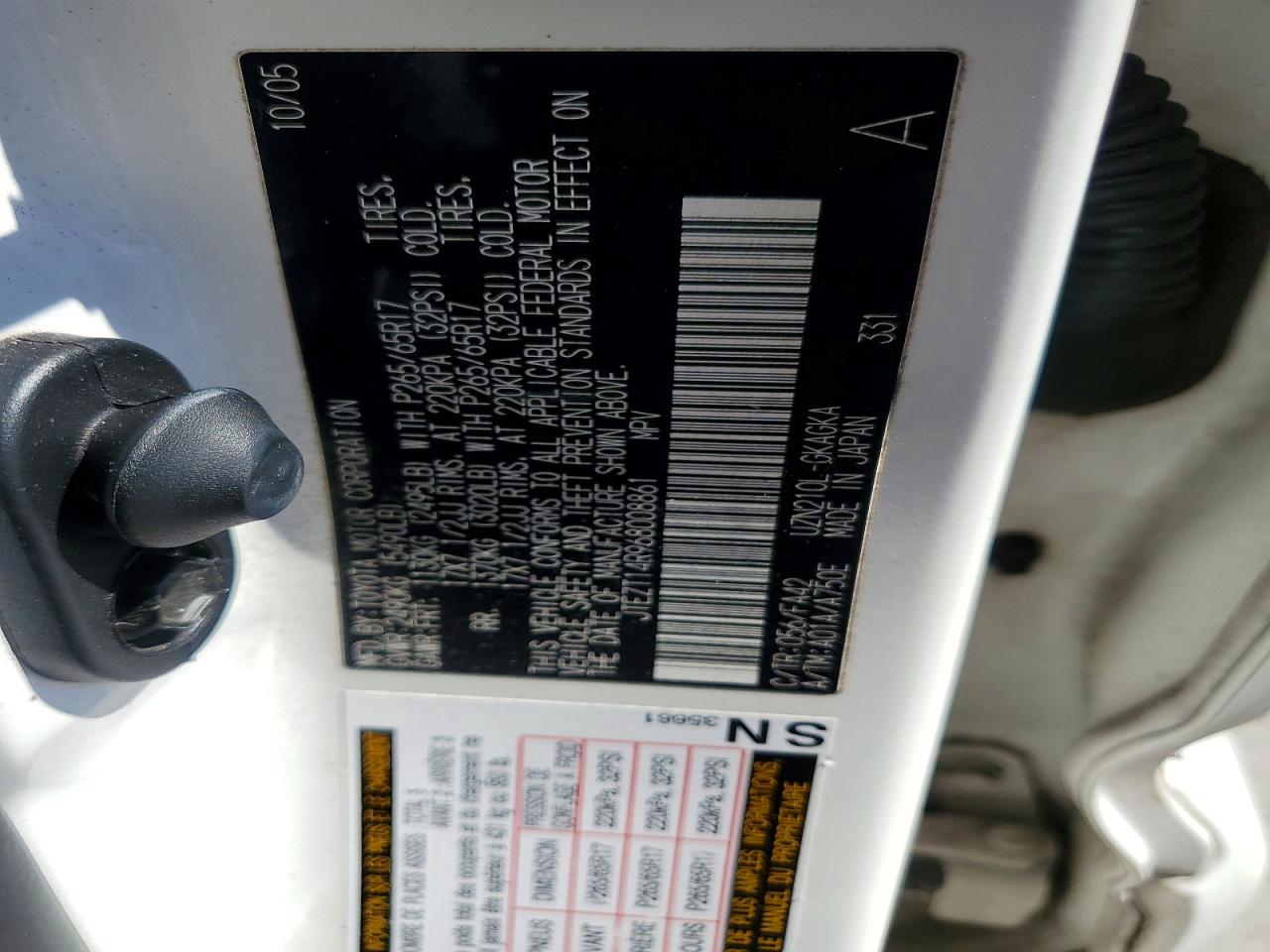 2006 TOYOTA 4RUNNER SR5 photo 37