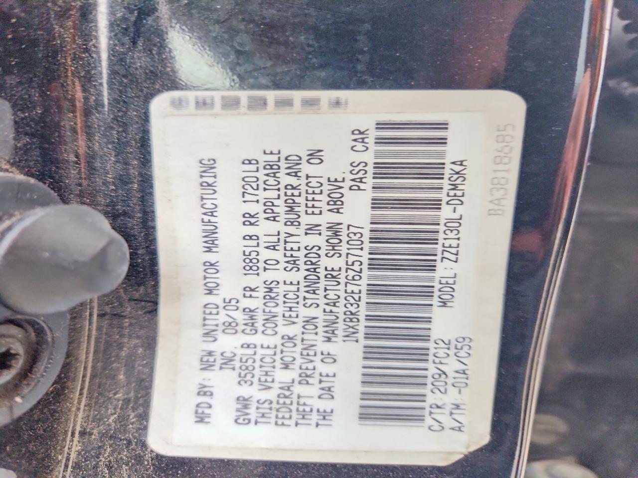 2006 TOYOTA COROLLA S photo 25
