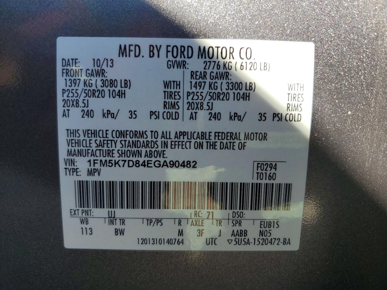 2014 FORD EXPLORER XLT photo 40