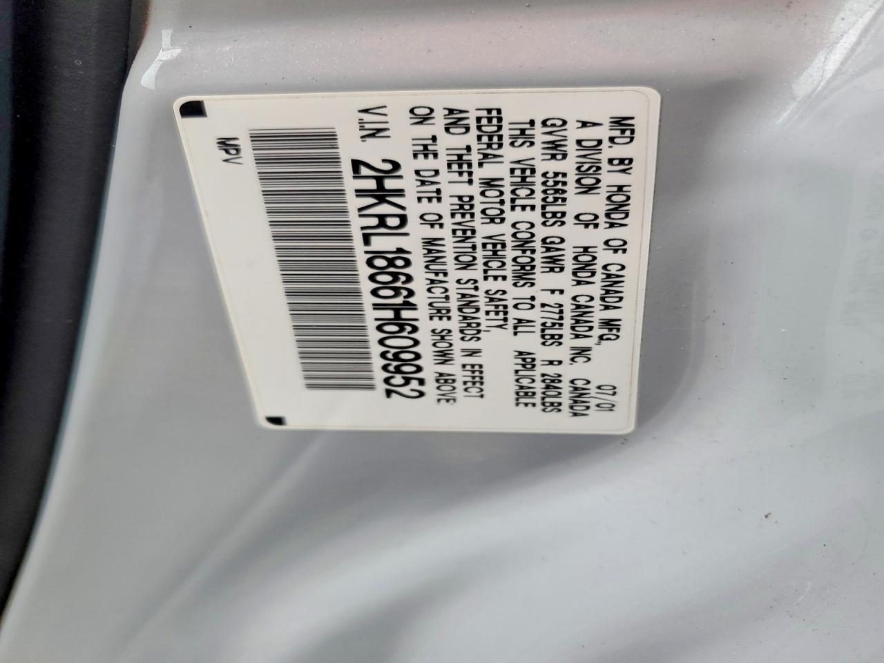 2001 HONDA ODYSSEY EX photo 14