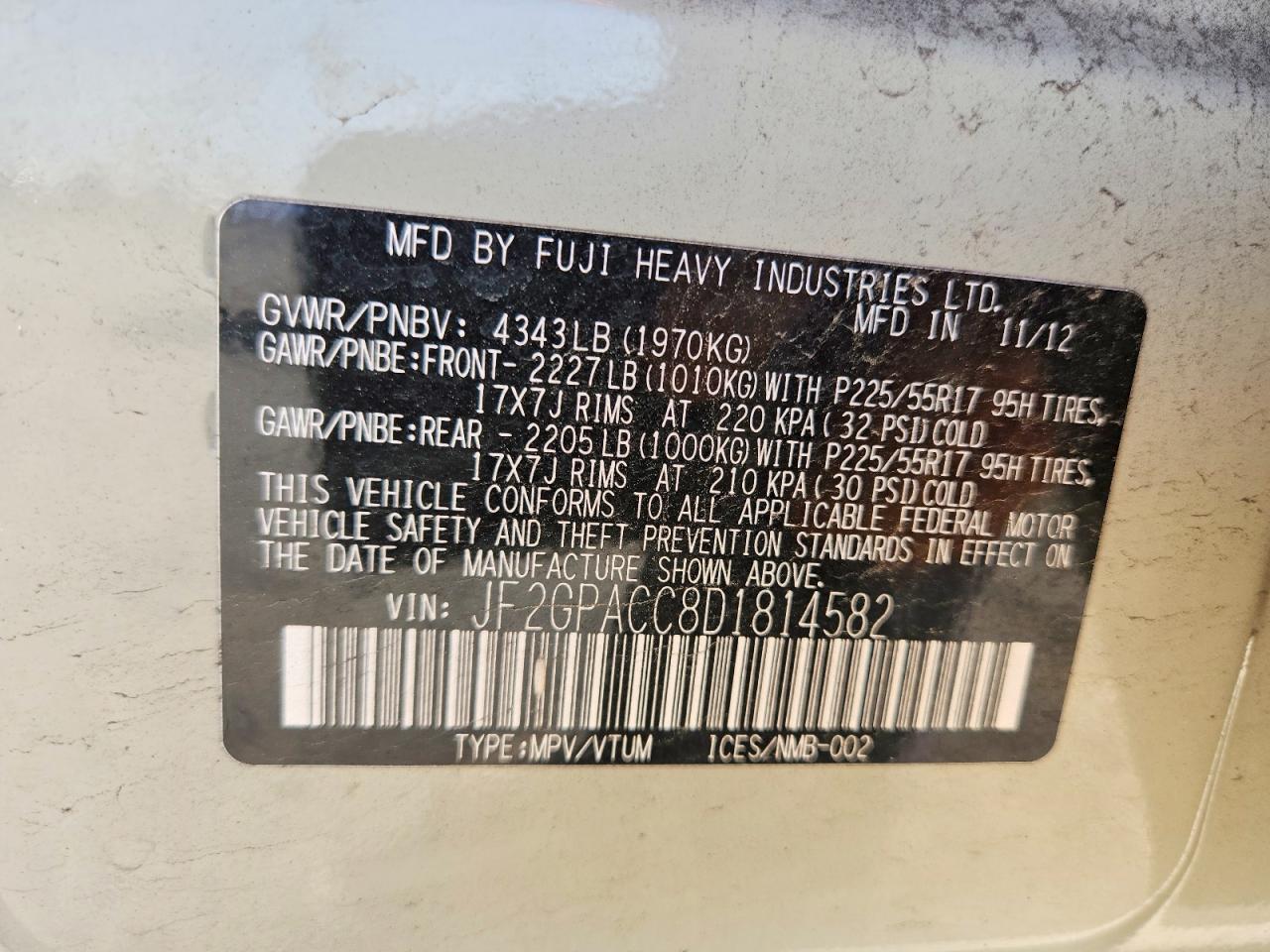 2013 SUBARU XV CROSSTREK 2.0 PREMIUM photo 25