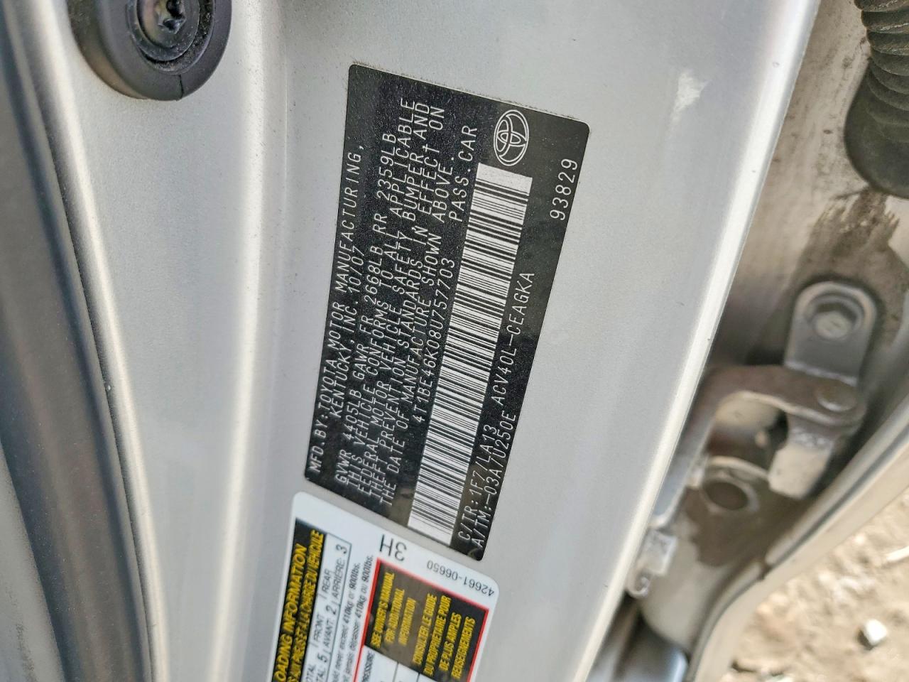 2008 TOYOTA CAMRY XLE photo 12