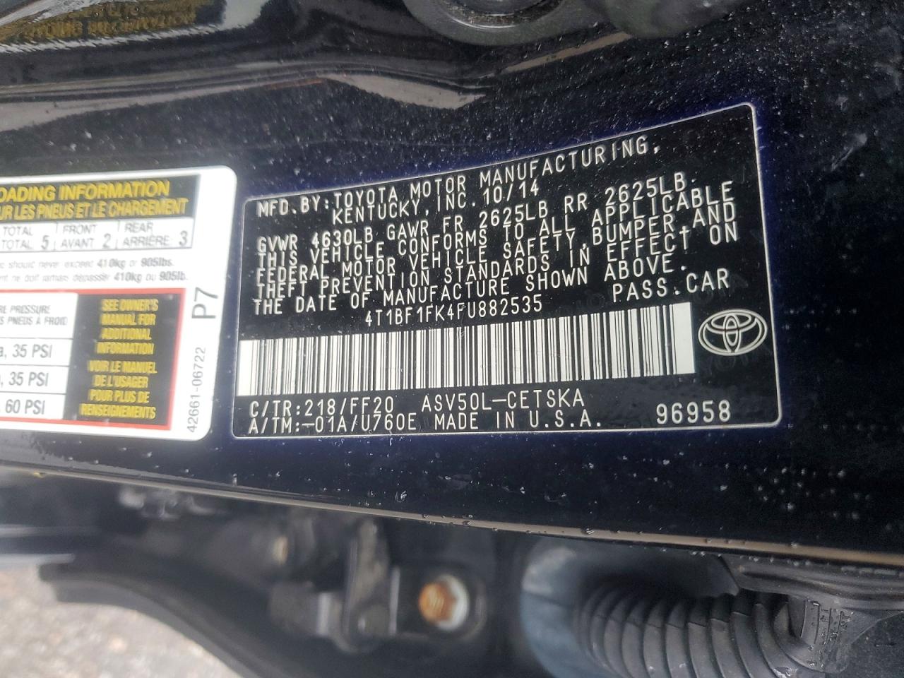 2015 TOYOTA CAMRY SE photo 23