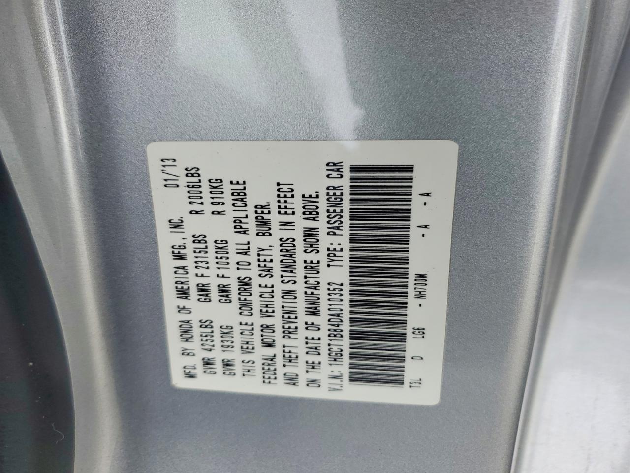 2013 HONDA ACCORD EXL photo 23