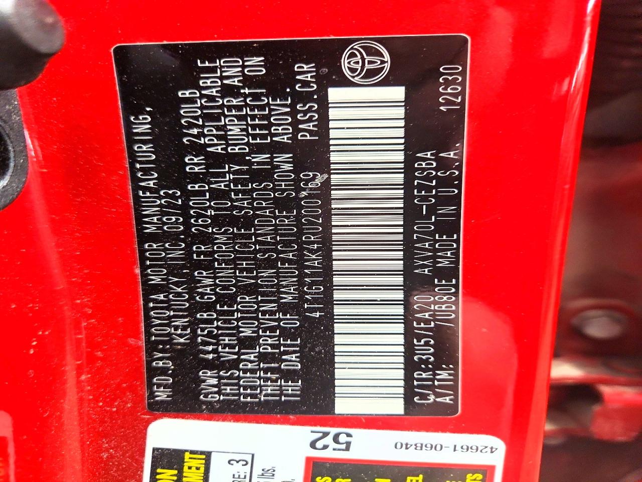 2024 TOYOTA CAMRY SE photo 12