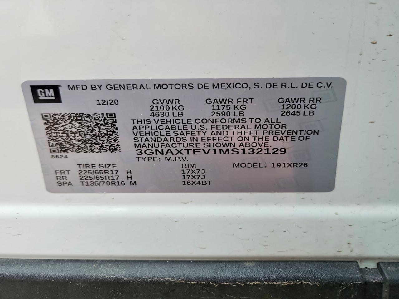 2021 CHEVROLET EQUINOX LT photo 13