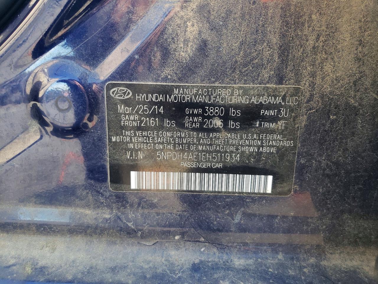 2014 HYUNDAI ELANTRA photo 23