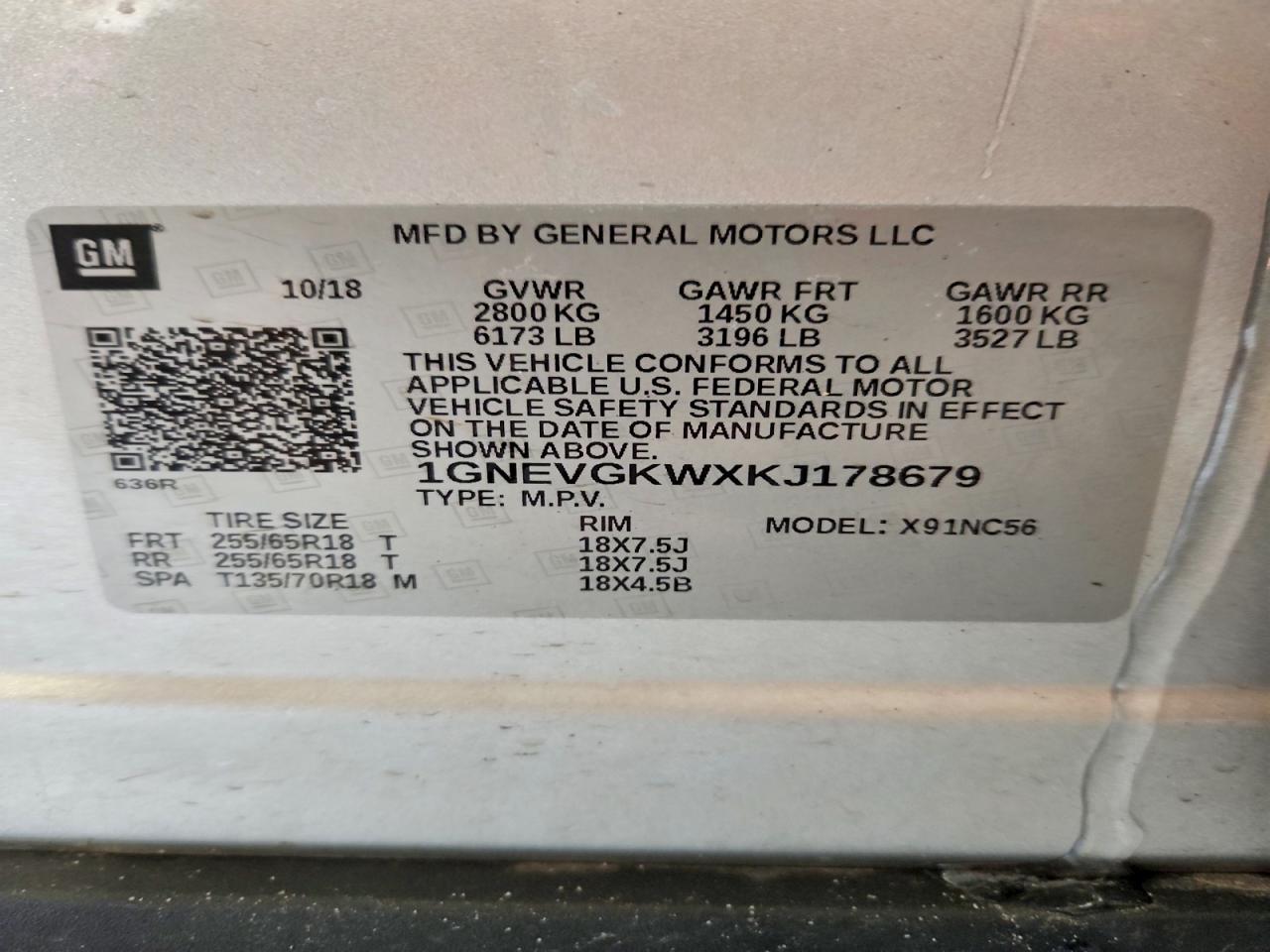 2019 CHEVROLET TRAVERSE LT photo 25