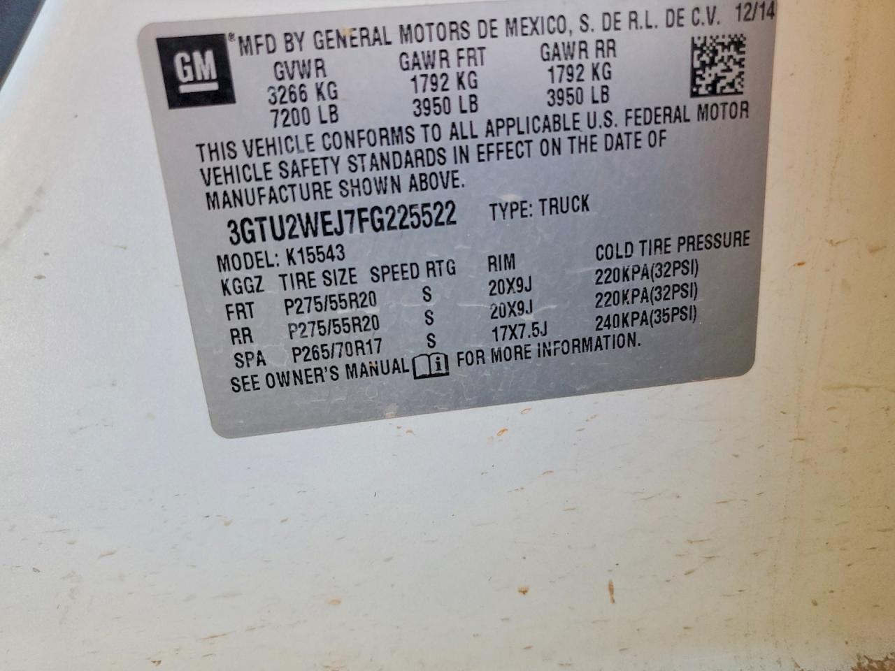 2015 GMC SIERRA K1500 DENALI photo 12
