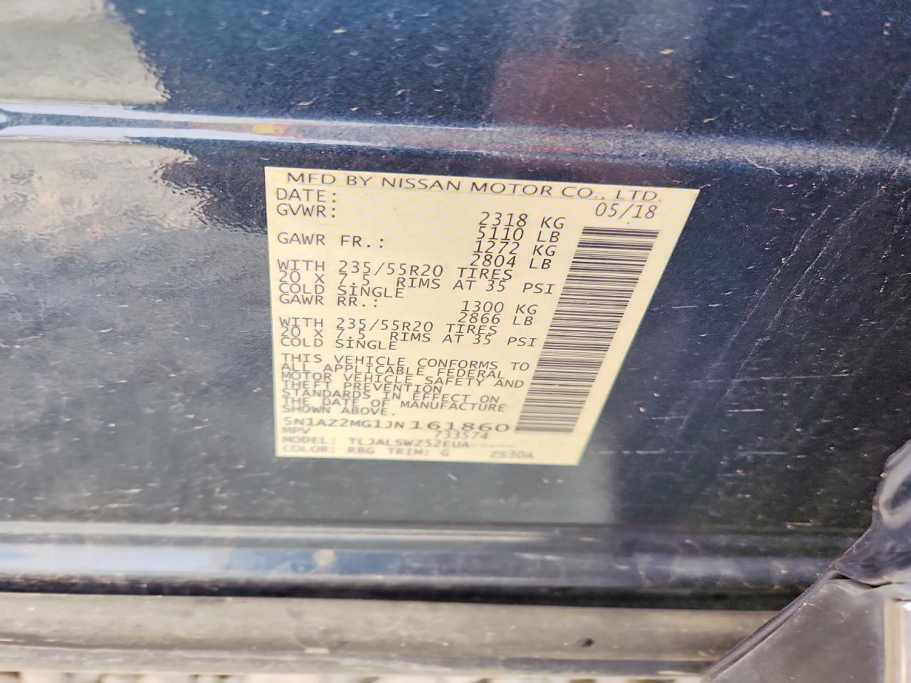 2018 NISSAN MURANO PLATINUM photo 14