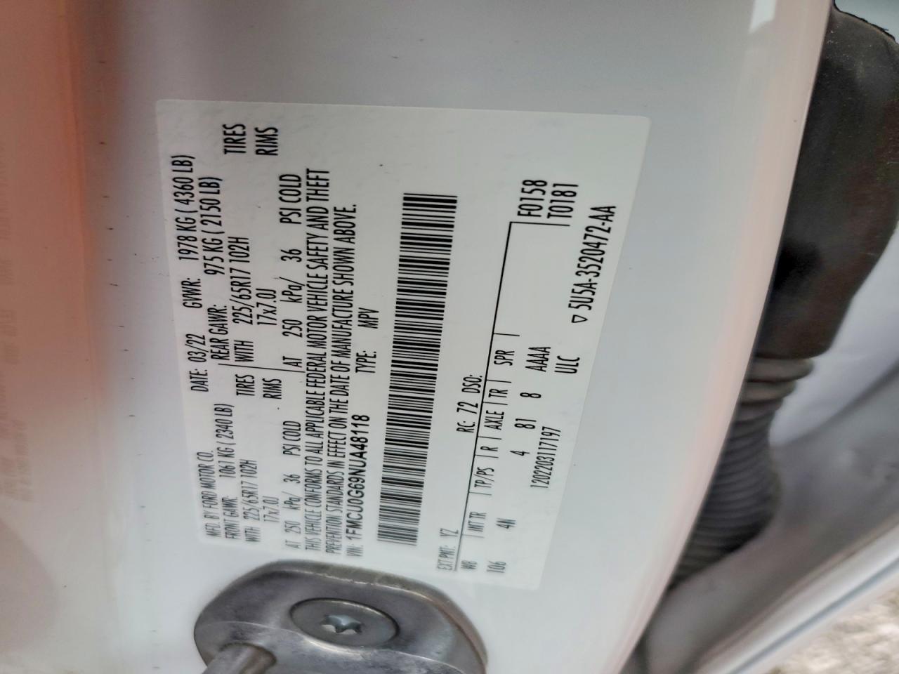 2022 FORD ESCAPE SE photo 12