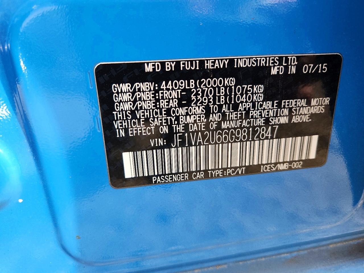 2016 SUBARU WRX STI LIMITED photo 34