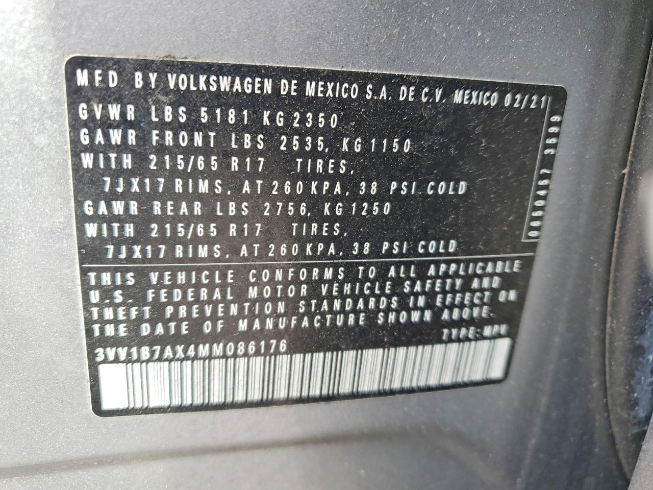 2021 VOLKSWAGEN TIGUAN S photo 25