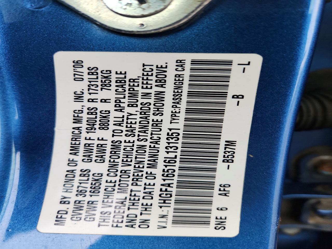 2006 HONDA CIVIC LX photo 34