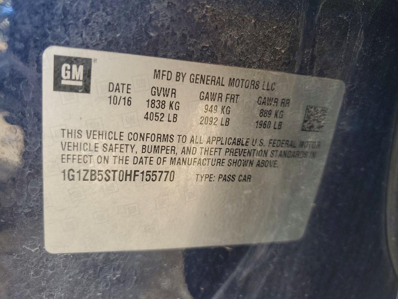 2017 CHEVROLET MALIBU LS photo 23