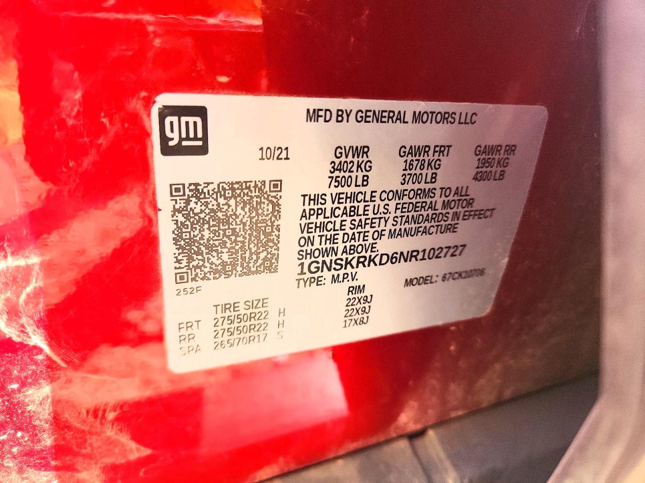 2022 CHEV TAHOE K1500 RST photo 37