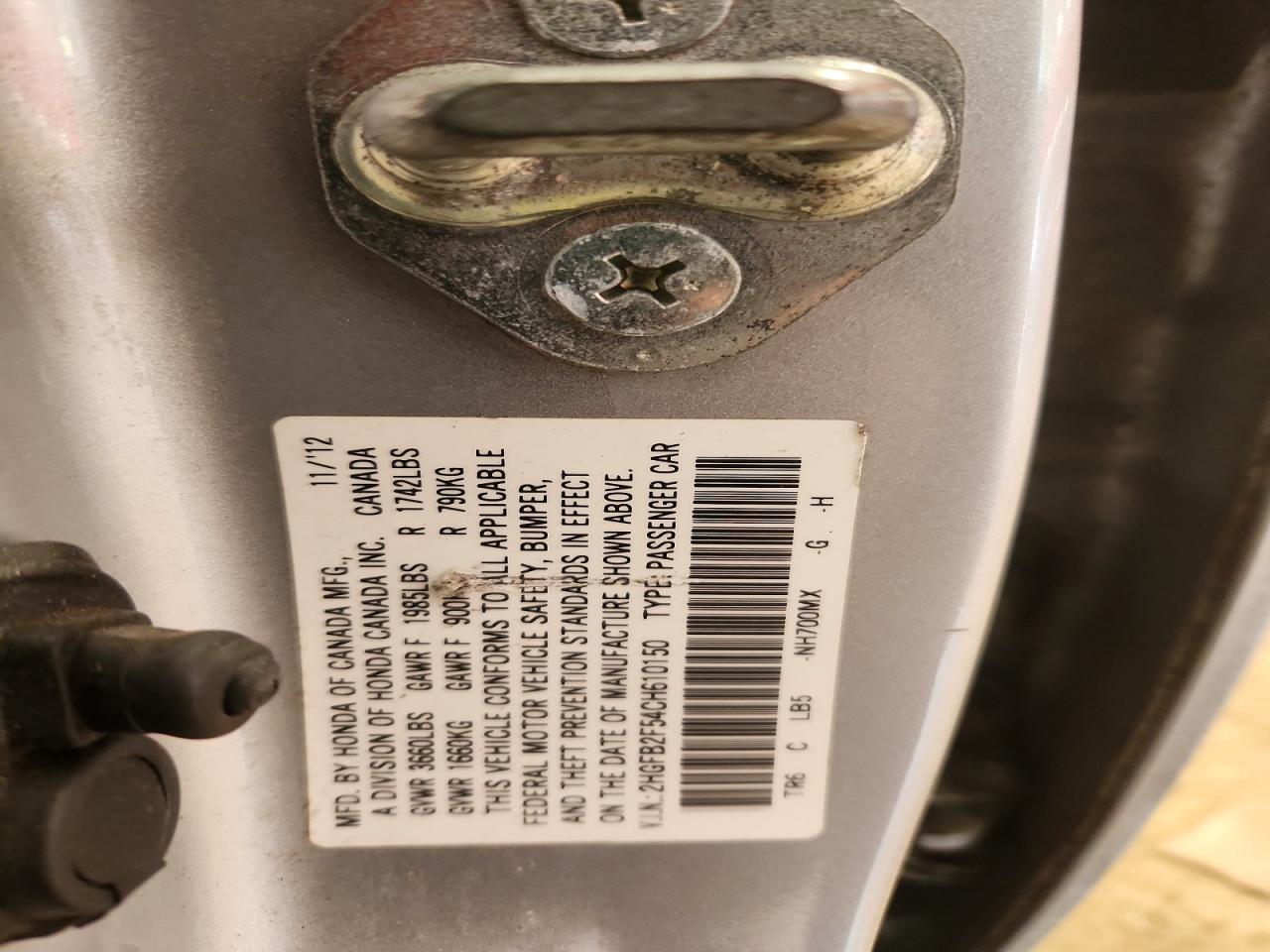 2012 HONDA CIVIC LX photo 23