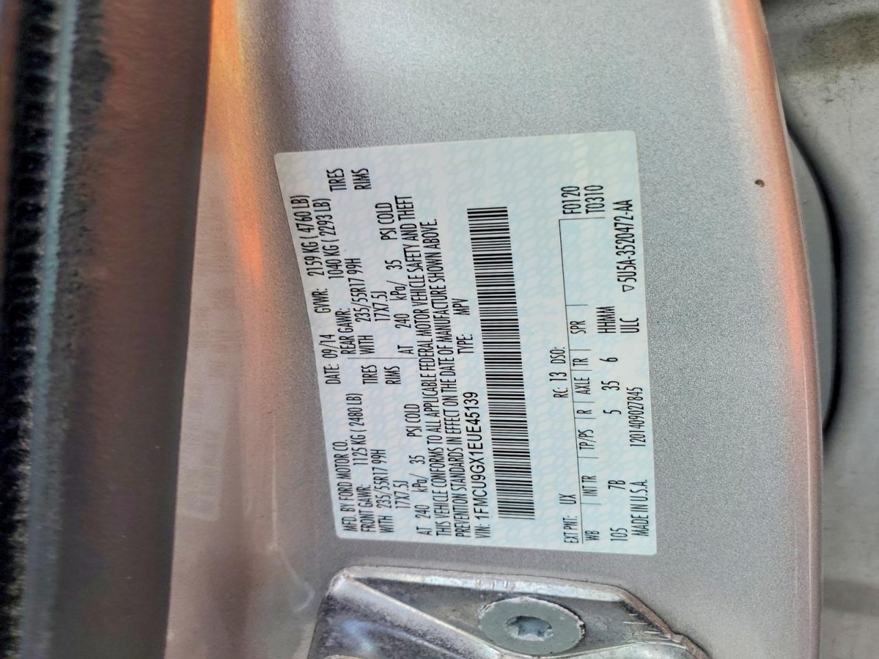 2014 FORD ESCAPE SE photo 13