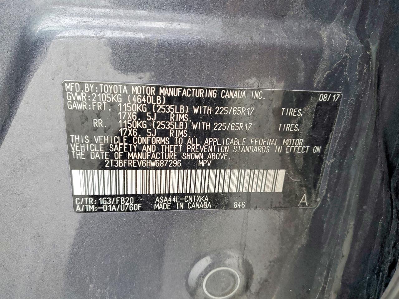 2017 TOYOTA RAV4 LE photo 13