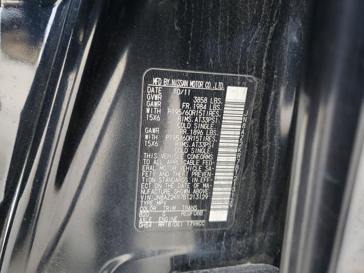2011 NISSAN CUBE 1.8 photo 25