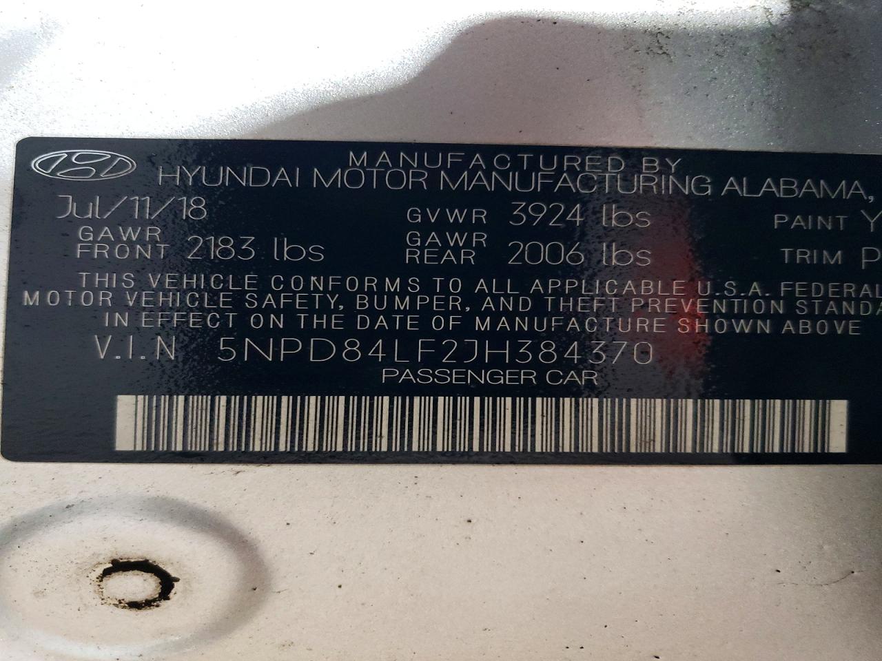 2018 HYUNDAI ELANTRA SEL photo 12