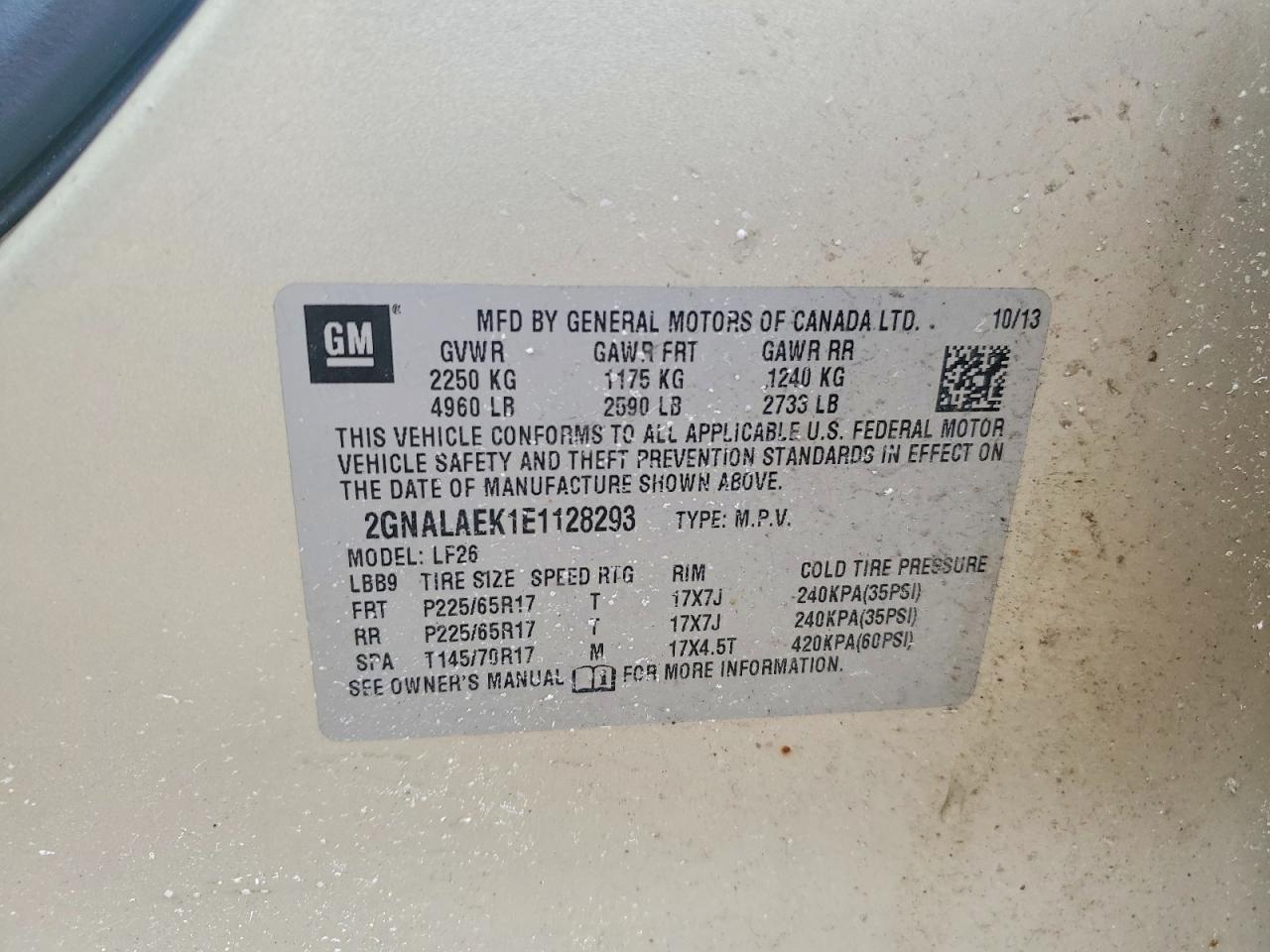 2014 CHEVROLET EQUINOX LS photo 25