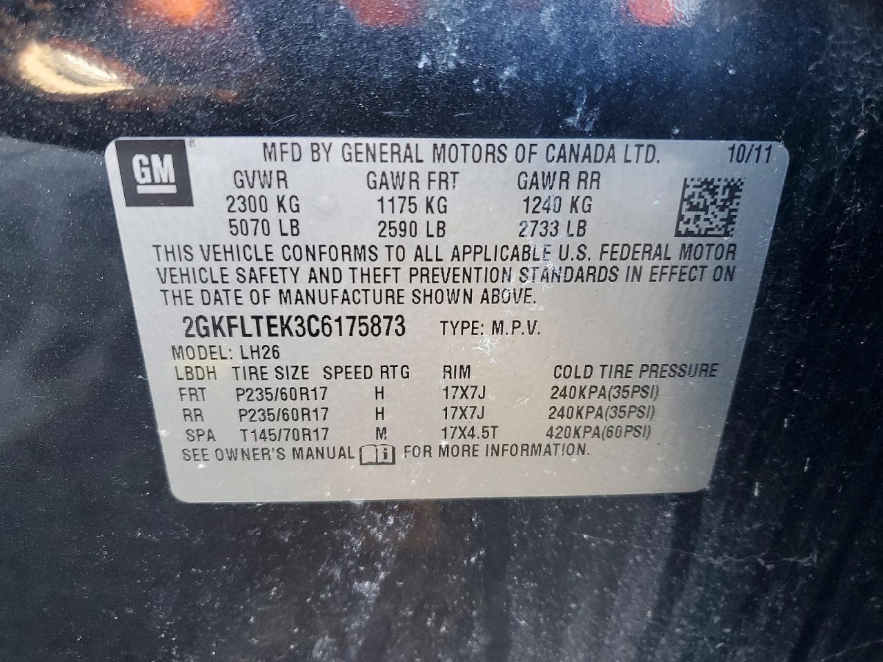 2012 GMC TERRAIN SLE photo 13