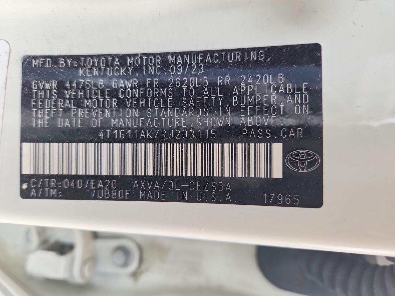 2024 TOYOTA CAMRY SE photo 23