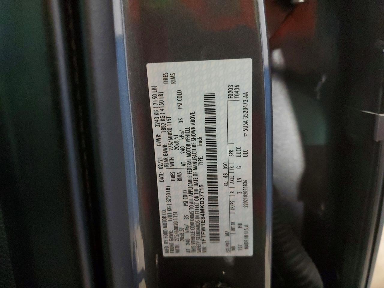 2021 FORD F150 SUPERCREW photo 23