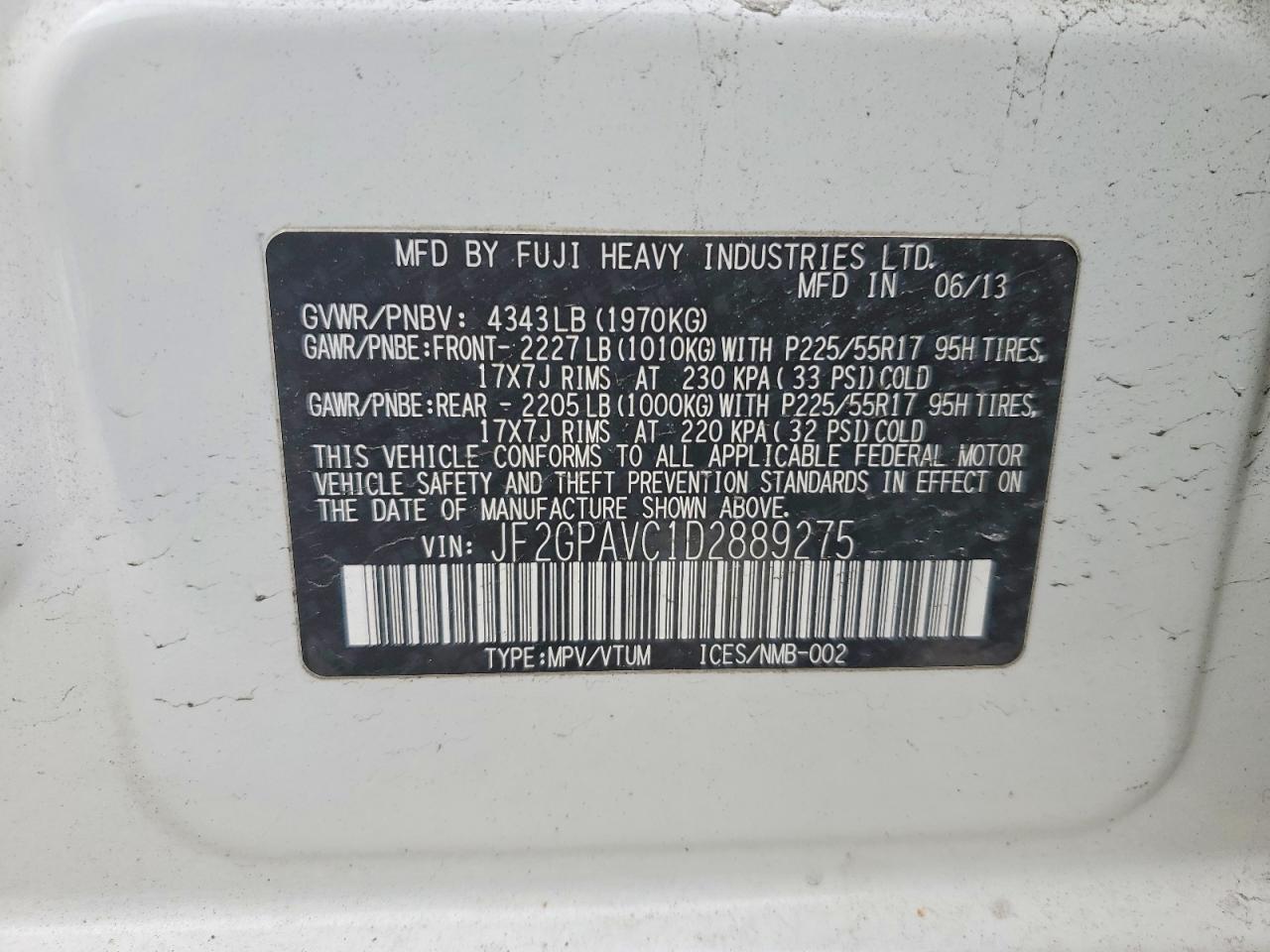 2013 SUBARU XV CROSSTREK 2.0 PREMIUM photo 25