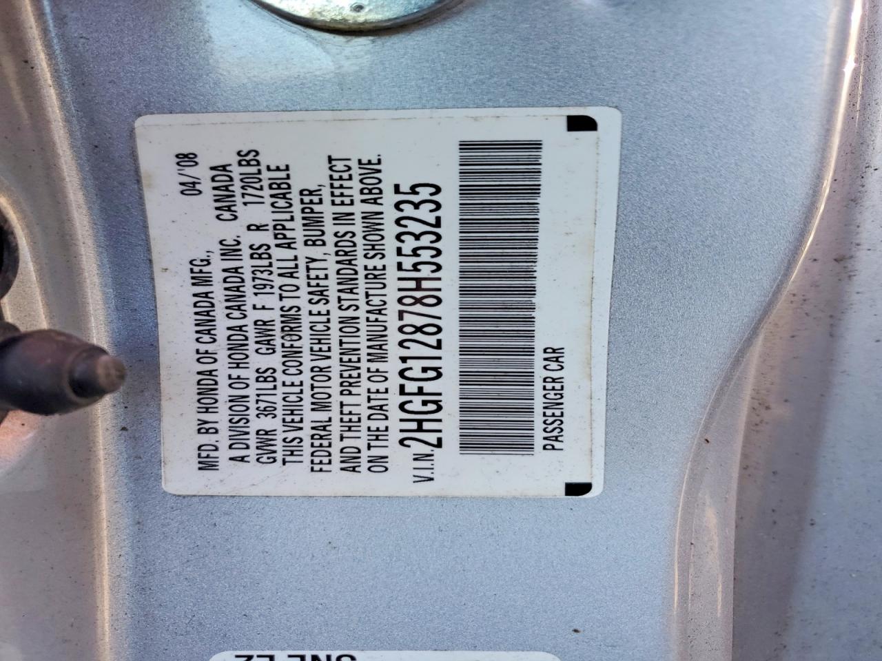 2008 HONDA CIVIC EX photo 12