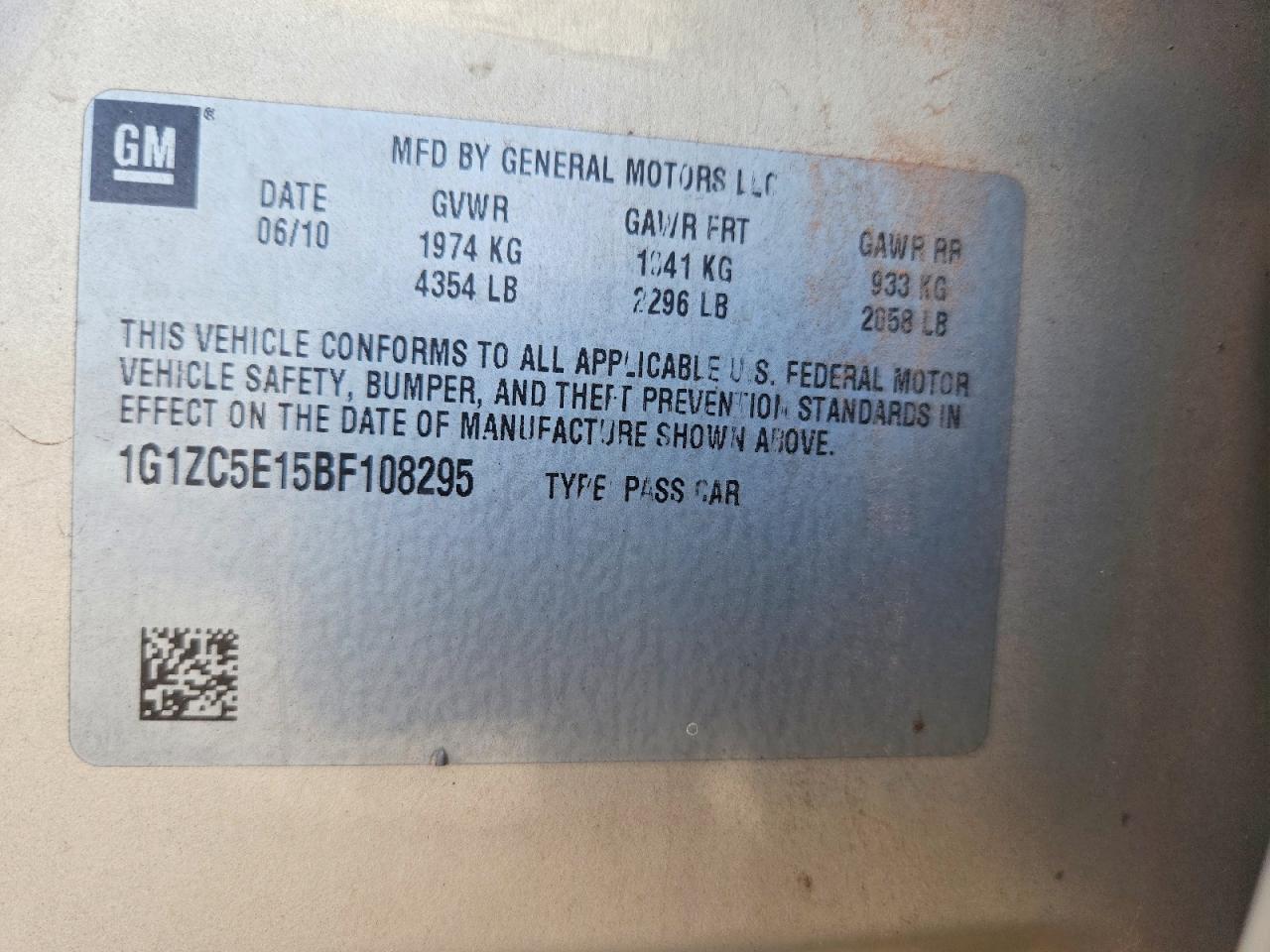 2011 CHEVROLET MALIBU 1LT photo 34