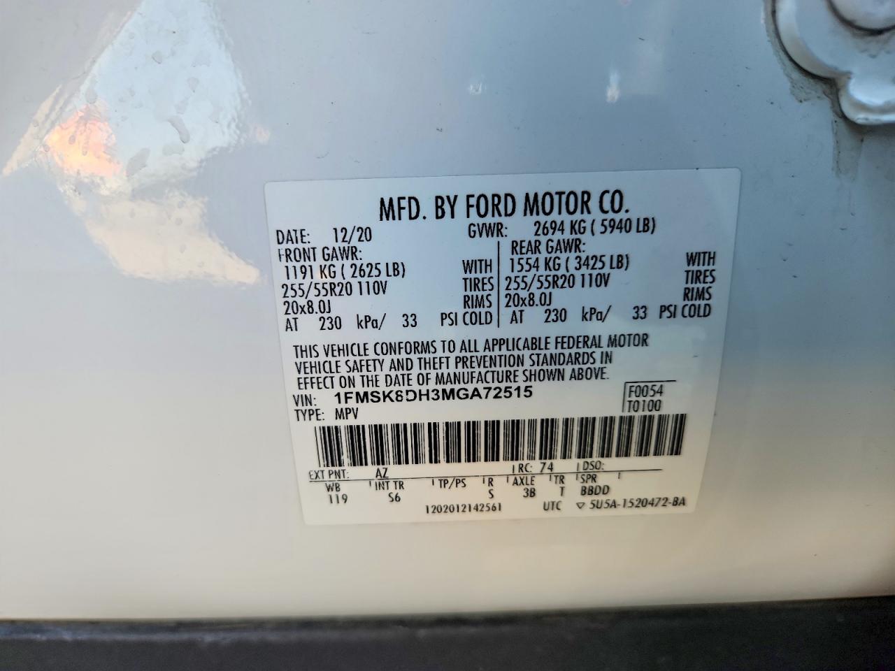 2021 FORD EXPLORER XLT photo 25
